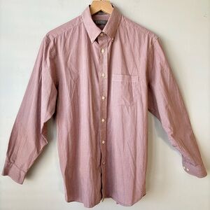 Daniel Crémieux Button Down Shirt Medium Red Oxford Check Plaid Classic Preppy‎